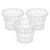 RahaFix 1 Bushel Round Laundry Basket, Pack of 3, White Plastic Clothes Basket with Open Top, Built-In Carry Handles, Lightweight Laundry Hamper for Bedroom, Bathroom, Dorm, Apartment and Laundry Room