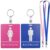 RAHHLIZS 2 Sets Bathroom Passes for Classrooms Bathroom Pass Restroom Passes Keychain with Key Holder Lanyard and Buckle Blue and Pink Restroom Tag for Women Men School Office Restaurant