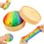 Rainbow Dumpling Fidget Toy with Steamer Box, Colorful Dumpling Stress Ball for Anxiety, Fun Surprise Baozi Bun Squishy Stress Relief Toys, Crazy Soft Dumpling Squeeze Toy for Kids and Adults Gifts