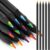 Rainbow Multicolor Pencils 7 Colors in One Black Wood Set of 12