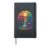 Rainbow Roots Sacred Geometry Tree Mandala Chakra Tee Hardcover Journal, Black