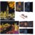Rainbow Scratch Painting Paper By BOTEEN,City Series Night Scene,Scratch Painting Creative Gift,Scratchboard for Adult and Kids,with 4 Tools,Size:16”x11” (Dutch Windmill,Big Ben)