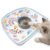 Rainbows Sun Feeding Mat, Blue Cloud Raindrops Blue Border Cartoon Waterproof Foldable Pet Cat Dog Food Mat Placemats for Cats Dogs Water Bowl 17.7×11.8in