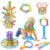 RAINBOW TOYFROG Snap-N-Twist Building Blocks – 270 Piece Set of Flexible Interlocking Math Manipulatives – Open Ended STEM Toys for 5 to 12 Year Old Boys & Girls – Indoor Recess Games for Classroom