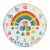 Rainbow Wall Clock, Playful Colorful Numbers Shapes Everyday Rainbow Analog Wall Clock for Living Room Bathroom Hallway Entryway Decor 11.6×11.6 Inches