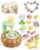 Rainbow World Flower Bouquet Craft Kit for Kids, 2 in 1 DIY Fabric Flower Toys with Button Making Machine, Embossing Press for Arts & Crafts, STEM Screen-Free Activity for 4-8 Year Old Girls Boys