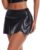 RanZZRan Women’s Metallic Shorts Shiny Rave Dance Bottoms for Festival
