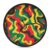 Rastafari Camouflage Wall Clock 9 Inch Decorative Battery Operated Silent Round for Badroom Livingroom