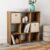 Ratoyal 9 Cube Storage Organizer, Warm Walnut Cube Shelf Bookcase with Open Storage Compartments for Home, Office, Bedroom & Living Room Organization