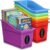 RattanView 6 Pcs Crayon Book Storage Bins Containers for Classroom Must Have Cubby Rainbow Crayon Containers Back to School Preschool Kindergarten Organization for Classroom Library Home School
