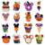Raxfly 16 Pcs Halloween Refrigerator Magnets, Halloween Fridge Magnets Candy Dessert Decor, Cruise Door Decorations for Cabin, Kitchen Refrigerator, Locker, Classroom, Office Party Decor