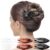 RC ROCHE 6 Pcs Flat Hair Clips Big Claw for Thick Hair French Duckbill Women No Slip Side Slide Curved Alligator Concord Strong Grip Hold Volume Lay Down Clamp, Small Clear Brown and Black