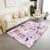 Reading Book Ghost Area Rugs,Halloween Ghost Bat Non Slip Carpet Bubble Tea and Books Indoor Floor Mat Entrance Rug,Kawaii Purple Home Living Room Bedroom Decor,5×6’6”