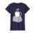 Reading Teacher Steaming Mug and Books Illustration T-Shirt, Women, Navy Blue, 3X-Large