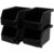 ReadySpace Medium-Tall Stackable Plastic Storage Bins, 4-Pack, Black