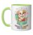 Ready To Munch And Learn Cute Puppy Lunchbox Snack Time Ceramic Mug, Light Green/White, 11oz