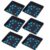 Reaeng 6 PCS Stepping Stone Molds for Concrete, Reusable 12 x 12 x 1.73 in Square Plastic Paver Forms with 200 Glow in the Dark Resin Stones, DIY Cement Molds for Garden Path, Walkway & Patio