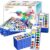 REALART 18 Colors Watercolor Paint Bulk Set of 24, Includes Metallic Glitter Pigments, Washable Non-Toxic Art Supplies for Kids, Classroom & Party Favors