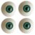 Realistic Acrylic Eyeball, 2 Pairs Plastic Hollow Eyeball, 30mm Beige Diameter Half Round Fake Eyes for Halloween Party Decor Art Dolls Props, Green