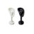 Realistic Ear Model Earring Display Stand (1 Black & 1 White) – Resin Jewelry Holder for Studs & Hoops, Photography Prop for Sellers, 2-Pack Set