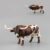 Realistic Farm Animal Figures Set, PVC Simulation Animal Models for Educational Play, Safe Washable Toys for Ages 3+, Early Learning Birthday (for longhorn bull B)
