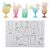 Realistic Silicone Cocktail Drink Shaped Glitters Art Easy Demolding Crafting Jewelry Making Accessories Glitters Resin Craft