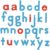 Really Good Stuff Color-Coded Magnetic Letters – 80 Lowercase Letters (Red Vowels, Blue Consonants)