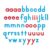 Really Good Stuff Individual User Plastic Magnetic Lower-Case Letters – 53 Count