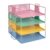 Really Good Stuff Stackable Letter-Size Wire Rack – Bold Vibes – 4 Trays