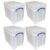 Really Useful Box 19 Liters Transparent Storage Container with Snap Lid and Clip Lock Handle for Lidded Home and Item Storage Bin, 4 Pack