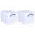 Really Useful Box 35 Liter Extra Strong Plastic Storage Box with XL Snap Lid and Clip Lock Handle for Lidded Home and Item Storage Bin, 2 Pack, White