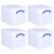 Really Useful Box 35 Liter Extra Strong Plastic Storage Box with XL Snap Lid and Clip Lock Handle for Lidded Home and Item Storage Bin, 4 Pack, White