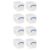 Really Useful Box 3 Liter Plastic Snap Lid Storage Bin for Music Storage, Office and General Home Organization, 8 Pack, Clear
