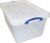 Really Useful Box 61 Litre Plastic Storage Box Clear (Pack of 3)