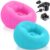 Realspring 2 Pcs Inflatable Bean Bag Chairs with Electric Air Pump Blow up Chair Inflatable Lazy Sofa Folding Portable Loungers Couch for Indoor Outdoor Movie Camping (Pink,Blue)