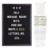Real Wood Framed Felt Letter Board, Changeable Message Board, 12″ x 17″, Folding Stand and Wall Mount, 500+ Pieces of White & Gold Letters, Numbers &Words, by Better Office Products (Black/Black)