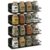 RECAPS Spice Rack Wall Mount 4 Pack, Black Metal