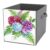 Reccmeny Floral Pink Roses Light Blue Hydrangea Cube Storage Bins
