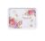 Rectangle Serving Plate Flower Pattern Display Plate for Cake/Dessert/Fruit Storage Plate for Coffee Table and Bathroom Medium (Black Marble Stripes) (Peony)