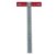 Red Aluminum T Square Ruler High Precision Drafting Tool for Architects – Alloy Measuring Scale with Backstop Design 17cm(Gray ruler)