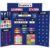 Red Blue Learning Station Trifold Display Board Set, Web Alphabet Numbers Shapes Educational Poster Board with Stickers, DIY Classroom Decor for Preschool Kindergarten Homeschool Teacher Supplies