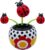 Red Bug Solar Powered Dancing Flower for Car, Car Windowsill Decoration Desktop Solar Dancing Ornament,Solar Dancing Figurines, Automatic Swinging Decoration Car Dashboard Ornaments