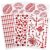 Red Face Gems, Rhinestone Stickers for Festival Makeup & Rave Accessories