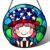 Red‑Haired Hat‑Wearing Little Girl Acrylic Jigsaw Puzzle Suncatcher 7.4 in 83 Irregular Pieces Door Garden Hanging Ornament Home Decor Birthday for Mom Women Friend Kids