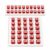 Red Numbered Pencil Toppers 1-30 for Standard #2 Pencils, 30 Pieces