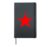 Red Star on Multiple Colours Hardcover Journal, Black