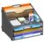 ReePlan Desk File Organizer, 4 Letter Trays and 2 Upright Sections, Black
