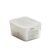 Refrigerator Organization Bin, Stackable White PP Plastic Storage Container for Fridge and Freezer Shelves, 1 Pack