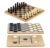 Regal Games – Reversible Wooden Board for Chess, Checkers & Tic-Tac-Toe – 24 Interlocking Wooden Checkers and 32 Standard Chess Pieces – for Age 8 to Adult for Family Fun