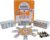 Regal Games Mexican Train Double 15 Dominoes Set for Adults & Kids – Domino Game with 136 Tiles Colored Dots & 8 Metal Trains – 2-8 Player Games & Ideal for Family Fun Game Night and Travel (Ages 8+)